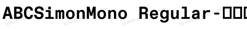 ABCSimonMono Regular字体转换